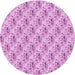 Square Patterned Blossom Pink Rug, pat1281pur