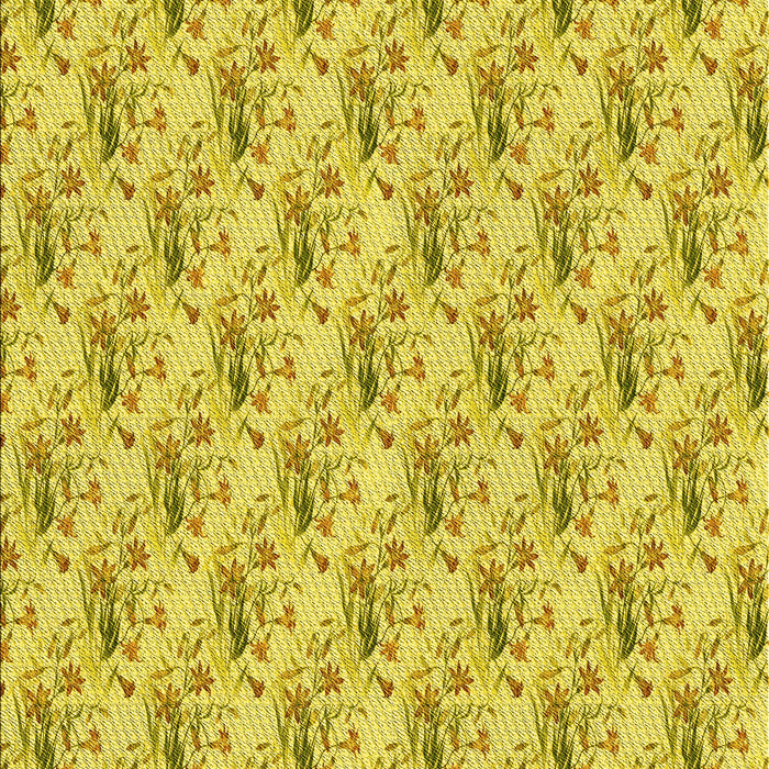 Patterned Yellow Rug, pat1281yw