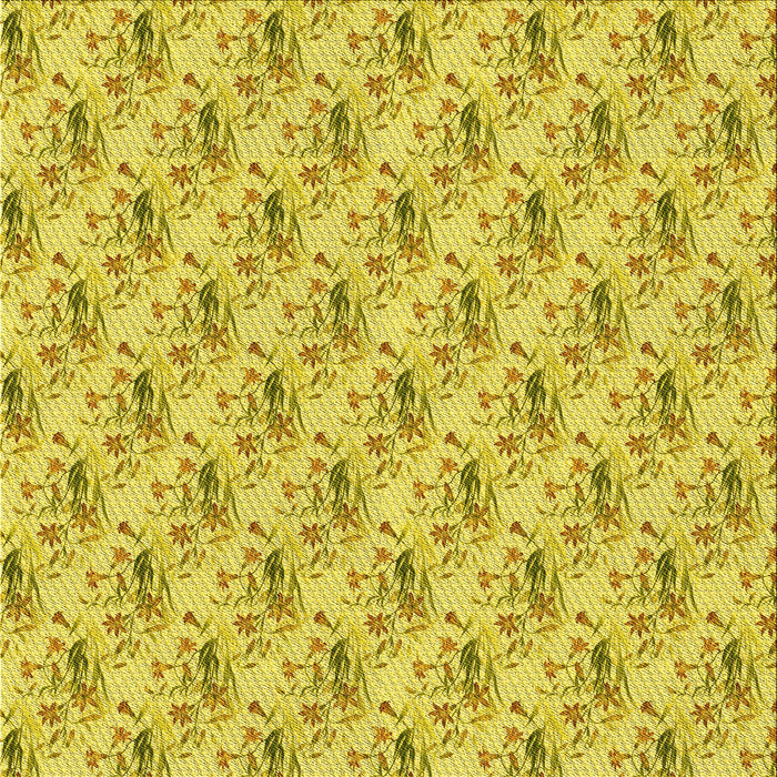 Round Patterned Yellow Rug, pat1281yw