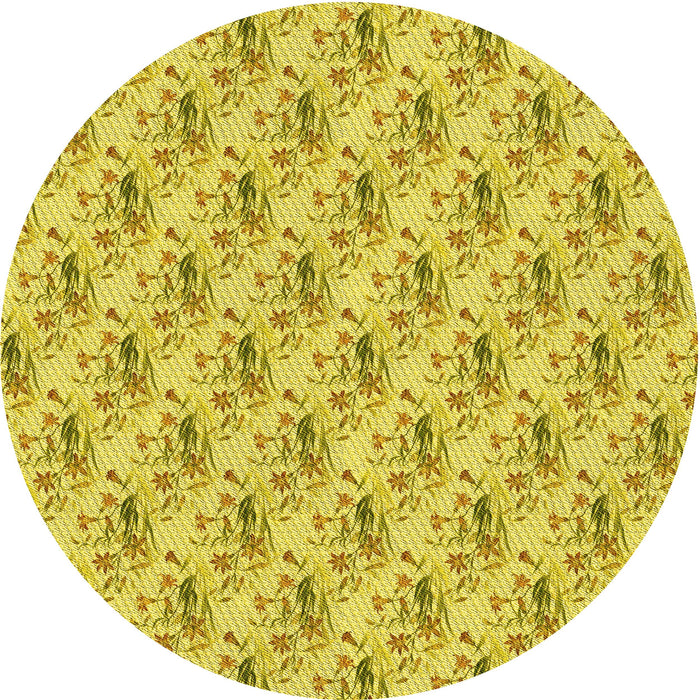 Square Patterned Yellow Rug, pat1281yw