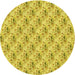Square Patterned Yellow Rug, pat1281yw
