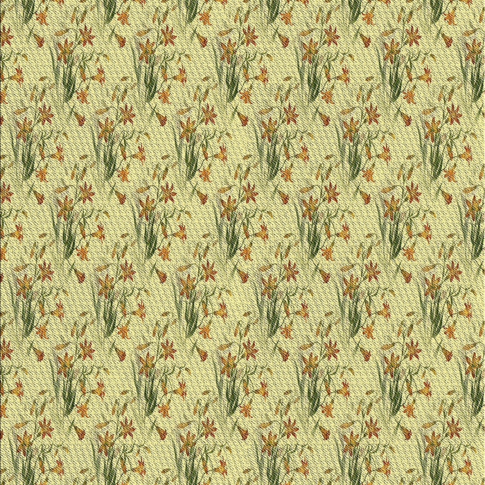 Patterned Mustard Yellow Novelty Rug, pat1281