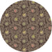 Square Patterned Brown Rug, pat1282brn