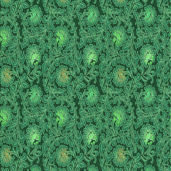 Patterned Deep Emerald Green Rug, pat1282grn