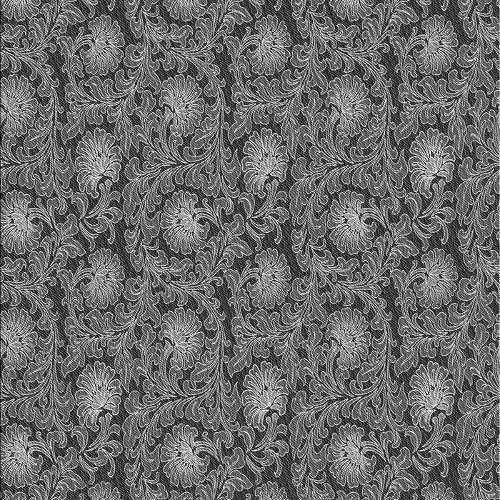 Machine Washable Transitional Black Rug, wshpat1282gry