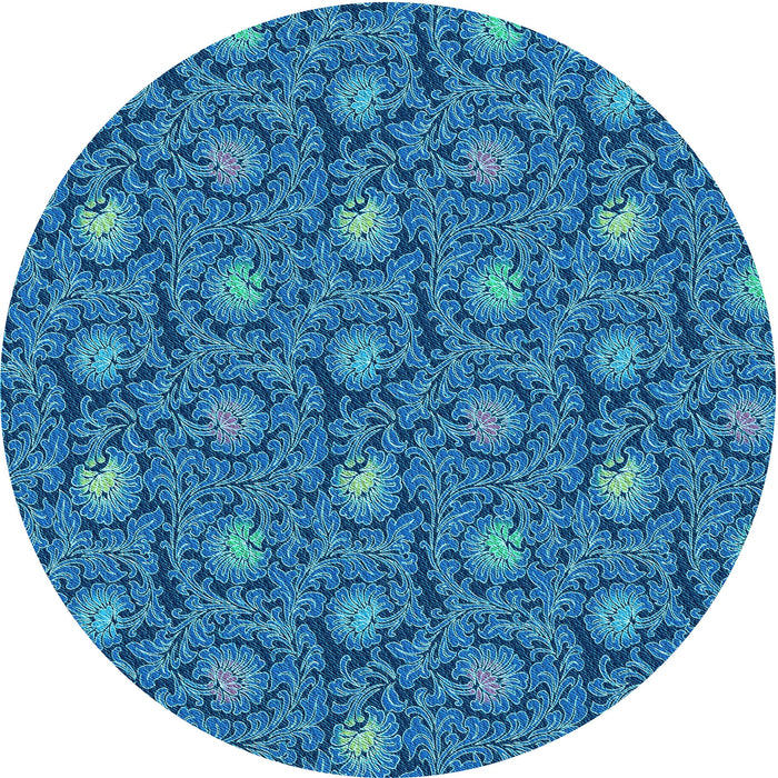 Square Patterned Blueberry Blue Rug, pat1282lblu