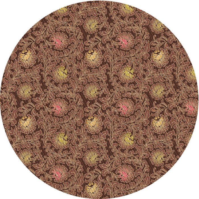 Square Machine Washable Transitional Bronze Brown Rug in a Living Room, wshpat1282org