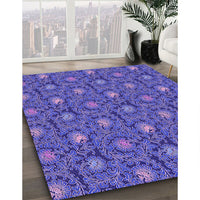 Patterned Purple Mimosa Purple Rug, pat1282pur