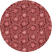 Square Machine Washable Transitional Red Rug in a Living Room, wshpat1282rd