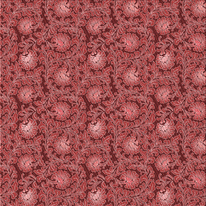 Round Patterned Red Rug, pat1282rd