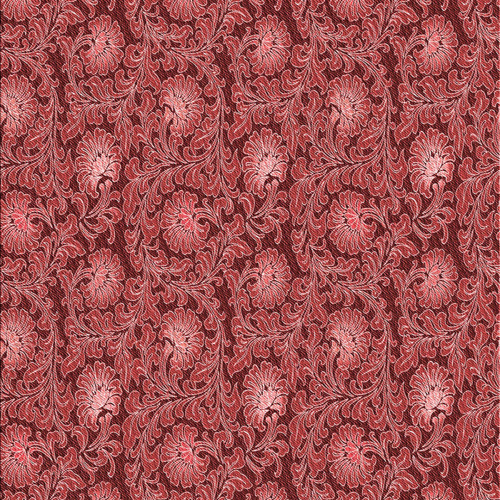 Machine Washable Transitional Red Rug, wshpat1282rd