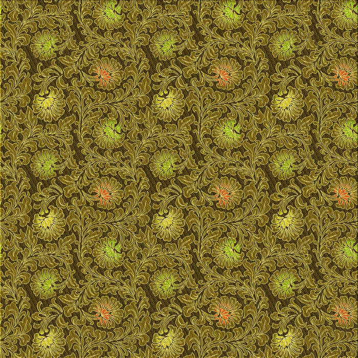 Round Patterned Brown Rug, pat1282yw