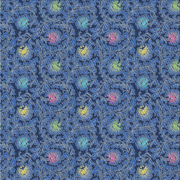 Sideview of Machine Washable Transitional Denim Blue Rug, wshpat1282