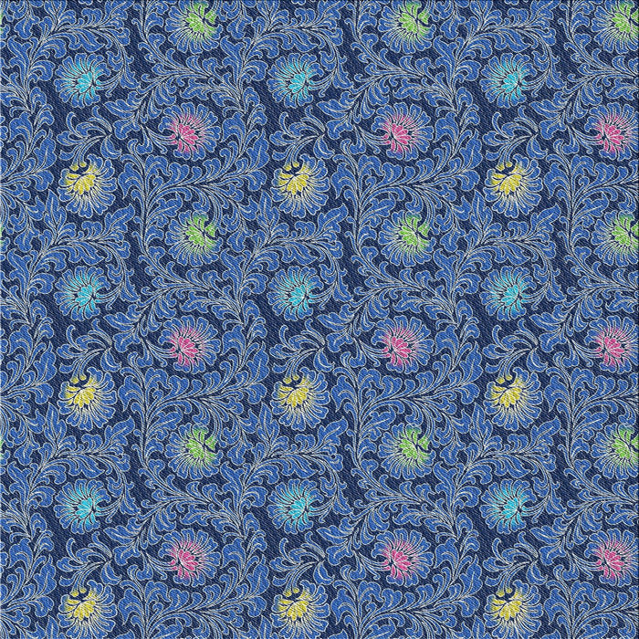 Sideview of Machine Washable Transitional Denim Blue Rug, wshpat1282