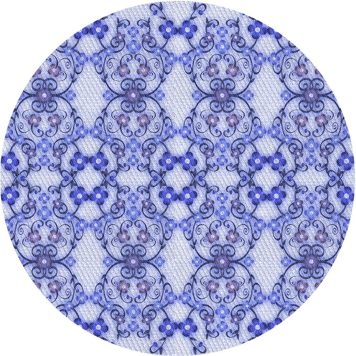 Square Patterned Blue Rug, pat1283blu