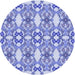 Square Patterned Blue Rug, pat1283blu