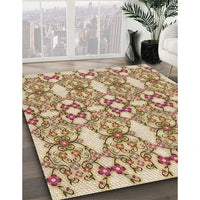 Patterned Light Brown Rug, pat1283brn