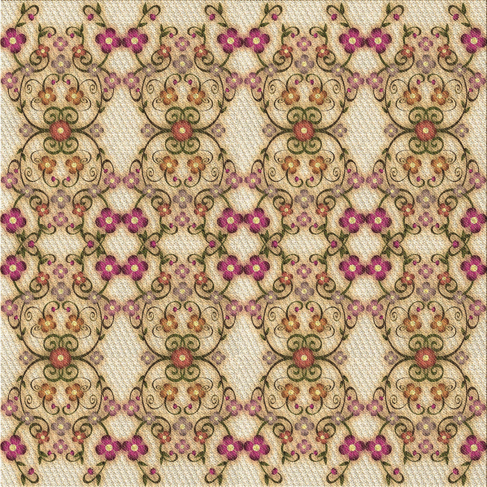 Round Patterned Light Brown Rug, pat1283brn