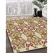 Machine Washable Transitional Light Brown Rug in a Family Room, wshpat1283brn