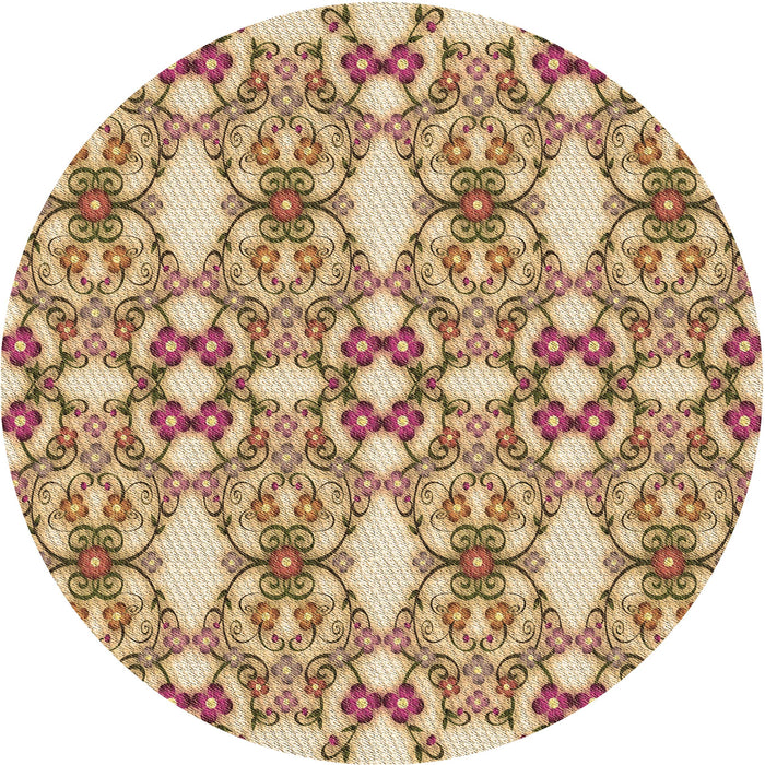 Square Patterned Light Brown Rug, pat1283brn