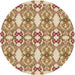 Square Patterned Light Brown Rug, pat1283brn