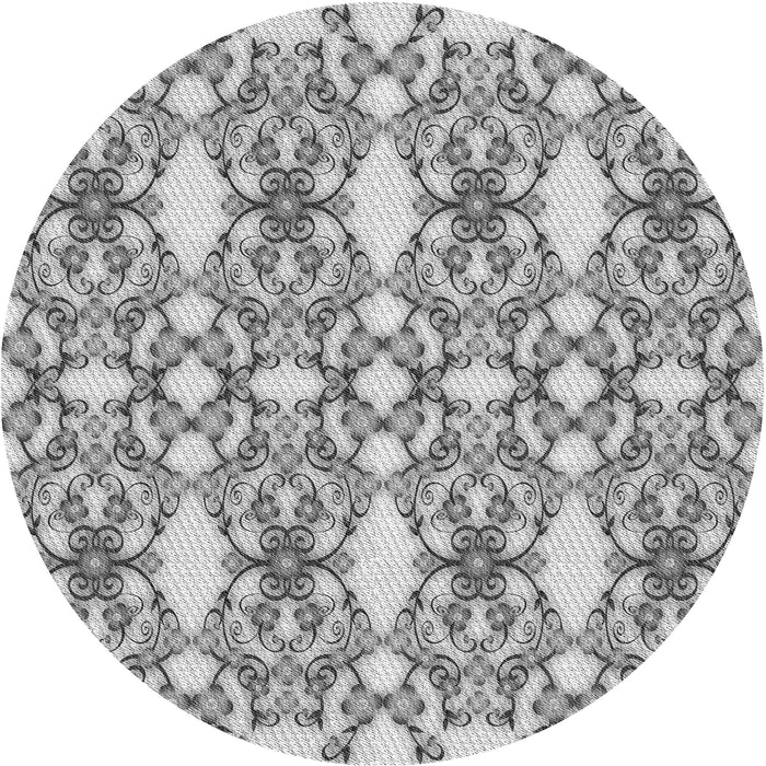 Square Machine Washable Transitional Platinum Silver Gray Rug in a Living Room, wshpat1283gry