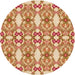 Square Patterned Red Rug, pat1283org