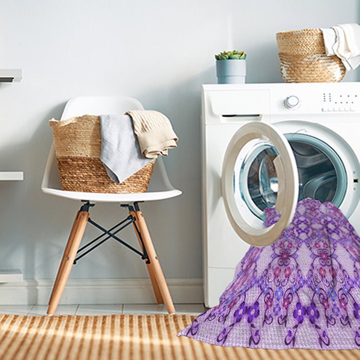 Machine Washable Transitional Blossom Pink Rug in a Washing Machine, wshpat1283pur