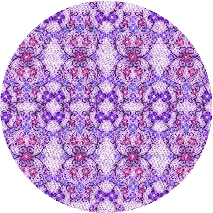 Square Patterned Blossom Pink Rug, pat1283pur