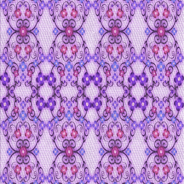 Patterned Blossom Pink Rug, pat1283pur