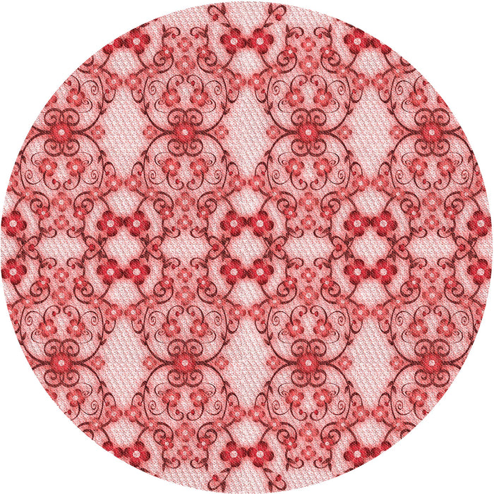 Square Machine Washable Transitional Pastel Pink Rug in a Living Room, wshpat1283rd