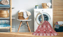 Machine Washable Transitional Pastel Pink Rug in a Washing Machine, wshpat1283rd