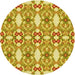 Square Patterned Bold Yellow Rug, pat1283yw