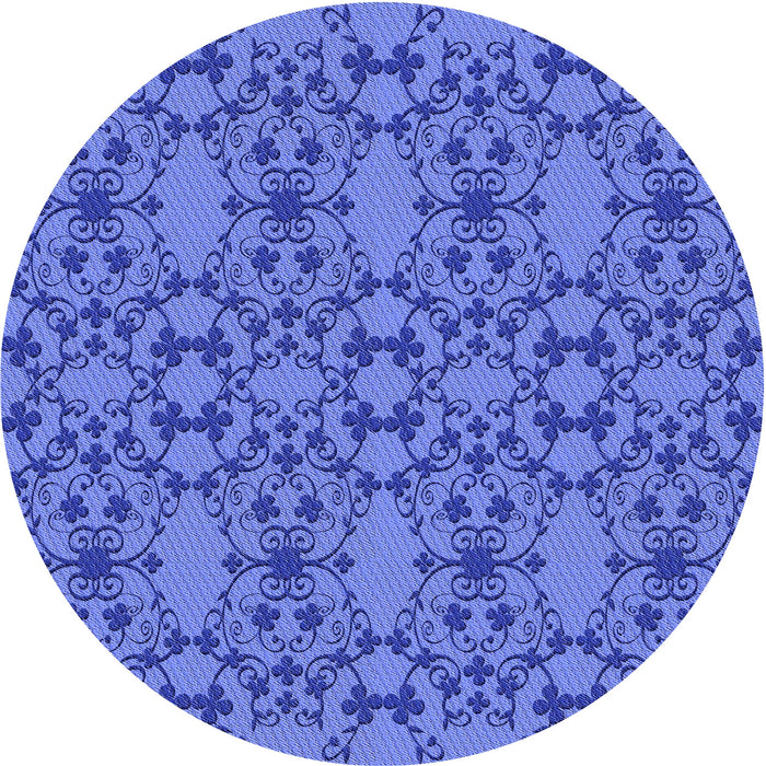 Square Patterned Sky Blue Rug, pat1284blu