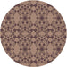 Square Patterned Light Copper Gold Rug, pat1284brn