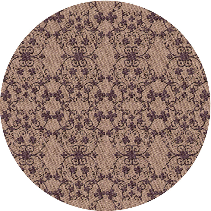 Square Machine Washable Transitional Light Copper Gold Rug in a Living Room, wshpat1284brn