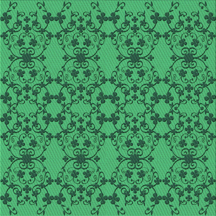 Round Machine Washable Transitional Spring Green Rug, wshpat1284grn