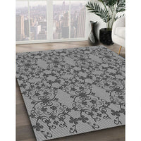 Patterned Dark Gray Rug, pat1284gry