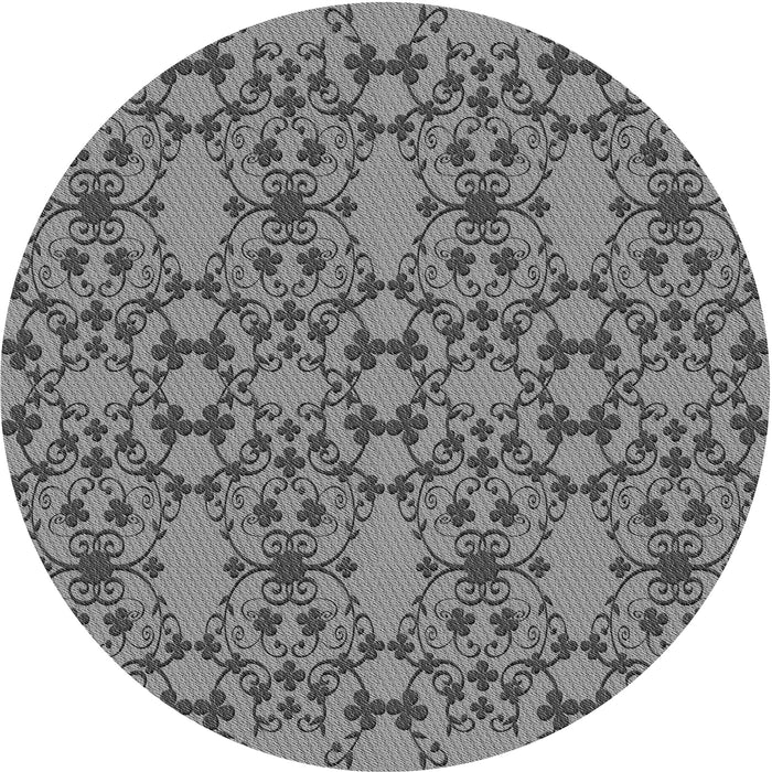 Square Machine Washable Transitional Dark Gray Rug in a Living Room, wshpat1284gry