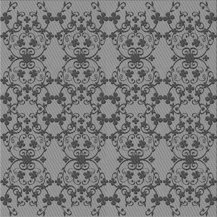 Round Machine Washable Transitional Dark Gray Rug, wshpat1284gry