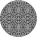 Square Patterned Dark Gray Rug, pat1284gry