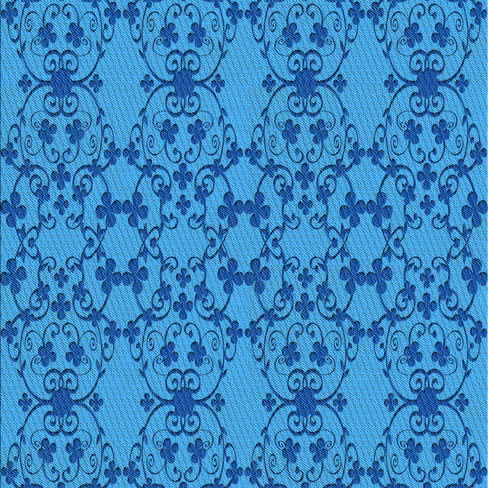 Machine Washable Transitional Blue Rug, wshpat1284lblu