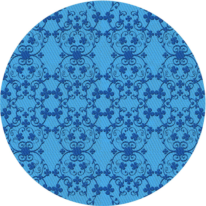 Square Patterned Blue Rug, pat1284lblu