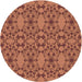 Square Patterned Fire Brick Red Rug, pat1284org