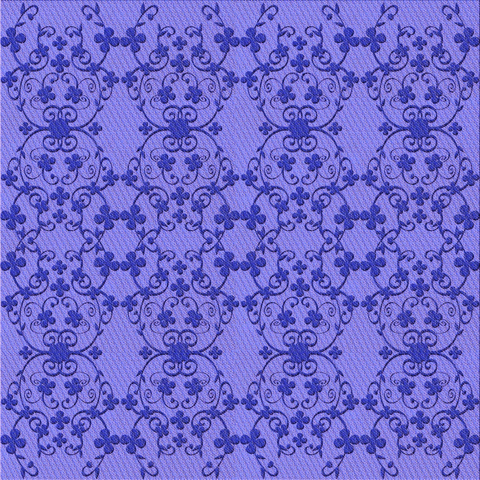 Round Patterned Purple Mimosa Purple Rug, pat1284pur