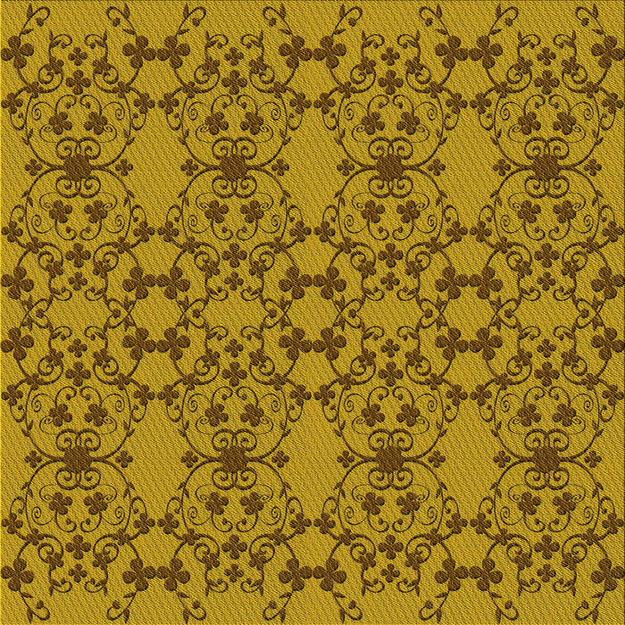 Round Patterned Dark Bronze Brown Rug, pat1284yw