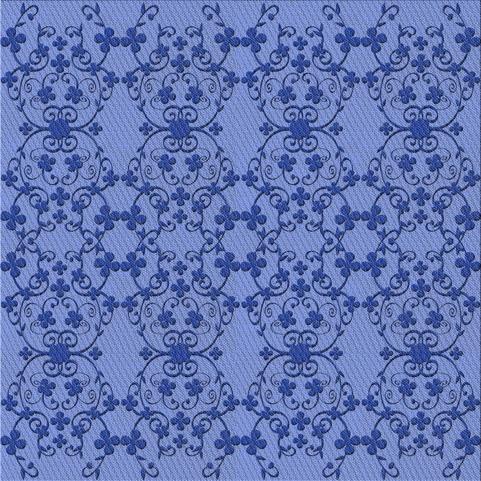 Square Patterned Sky Blue Novelty Rug, pat1284