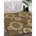 Patterned Peru Brown Rug in Family Room, pat1285brn