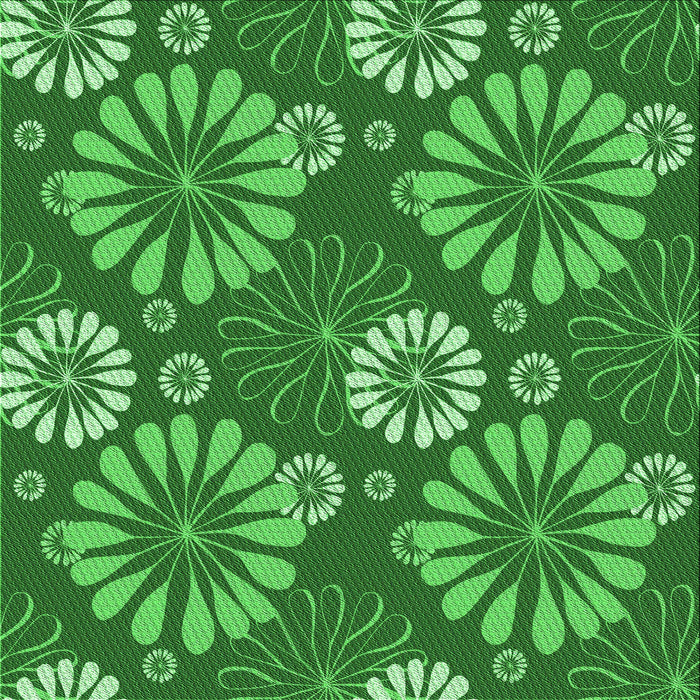 Round Patterned Green Rug, pat1285grn