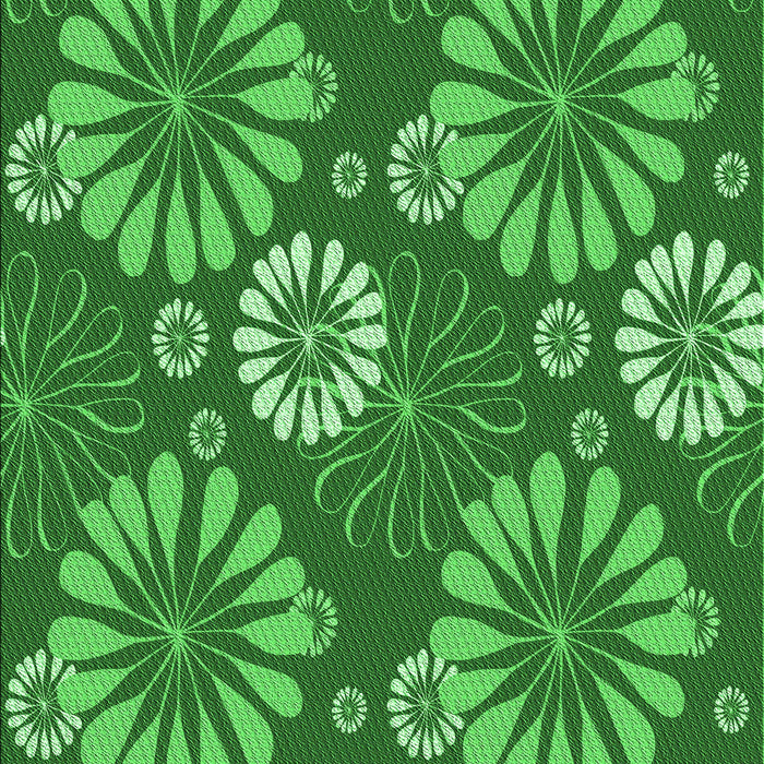 Patterned Green Rug, pat1285grn